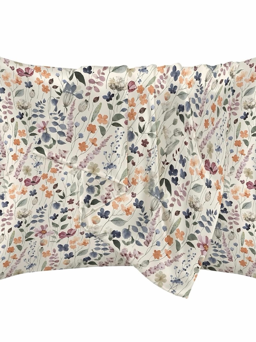 Satin King Pillowcase. Rustic Garden